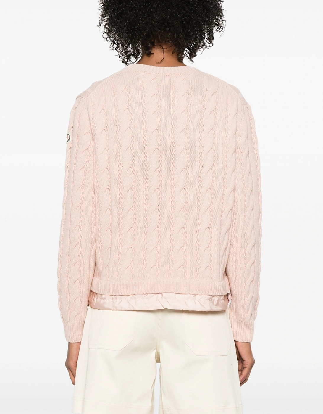 Womens Cable Knit Sweater Pink