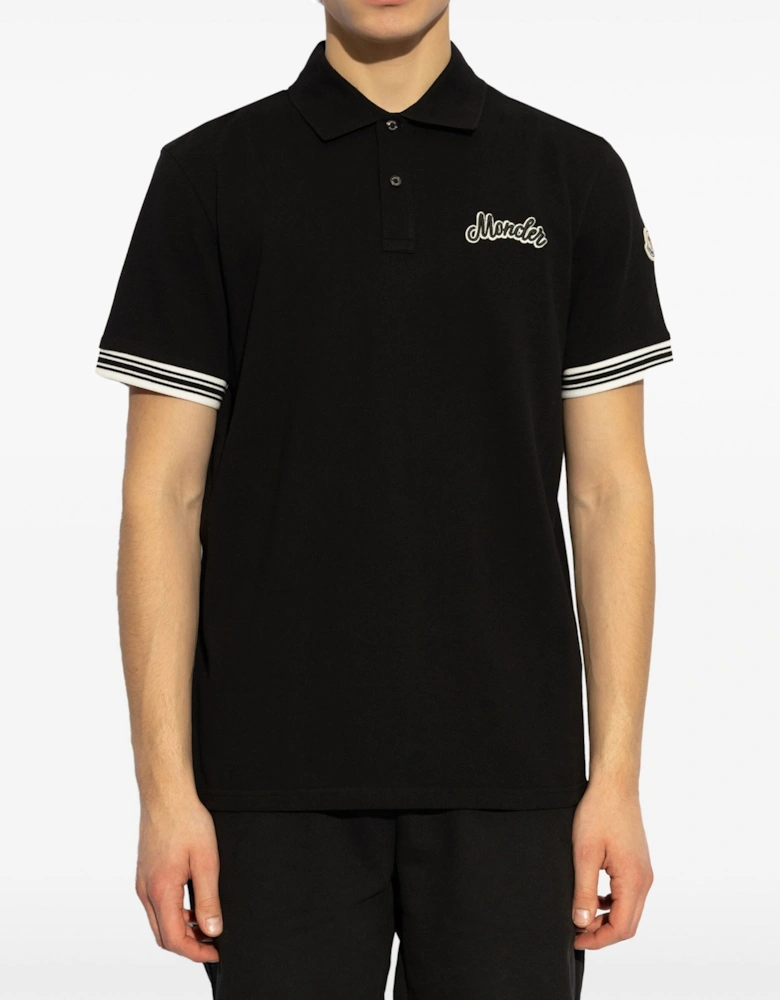 Branded Piquet Polo Black