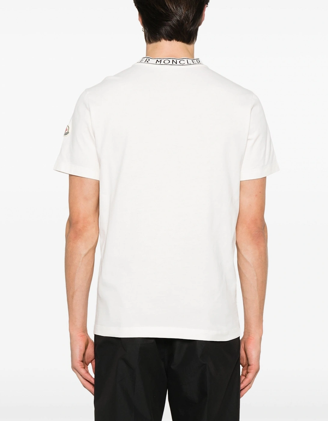 Cotton Neck Branding T-Shirt White