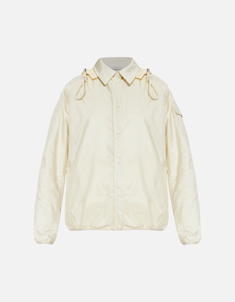 Womens Hooded Overshirt Cream