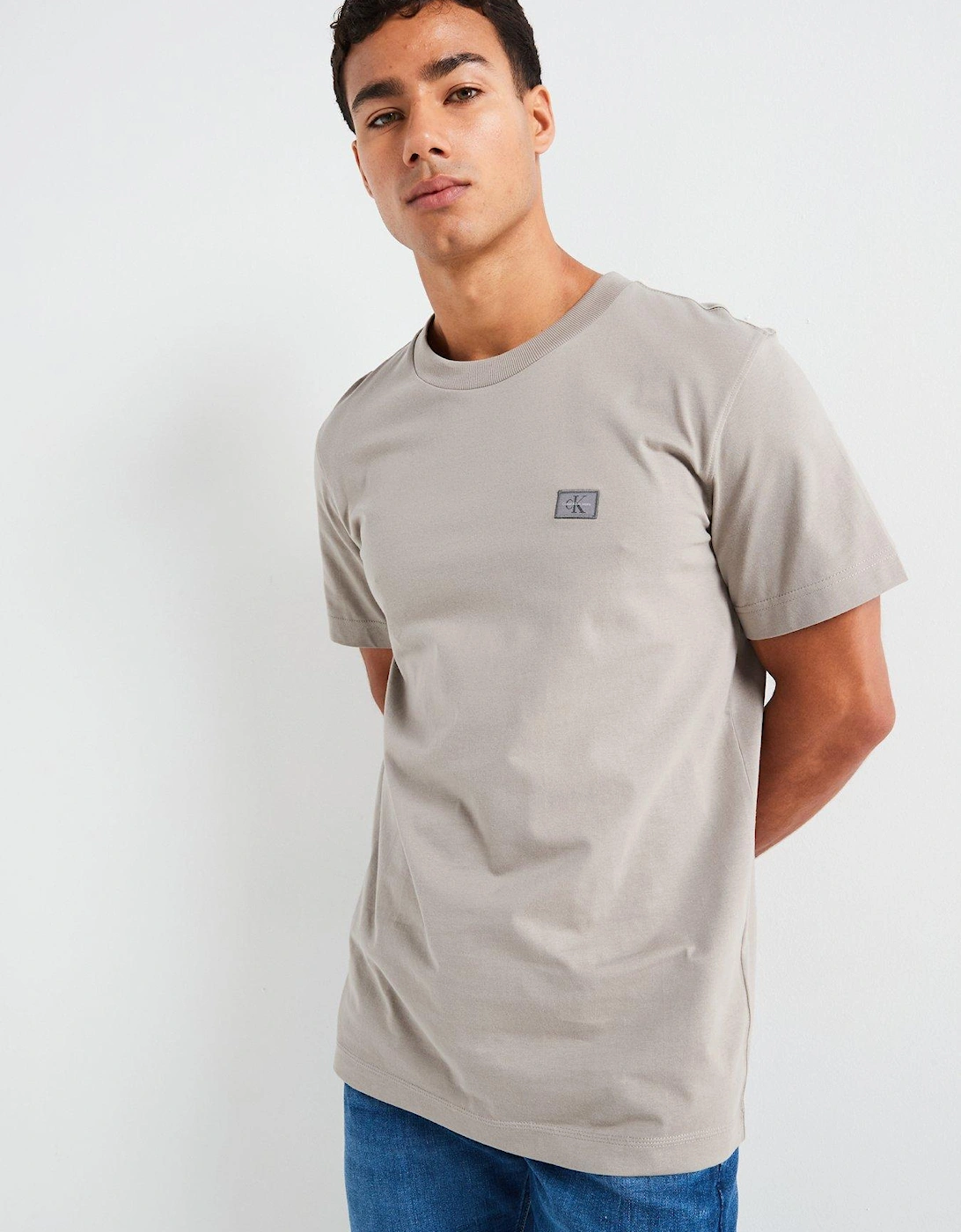 Left Chest Woven Patch Regular T-Shirt - Light Grey, 5 of 4