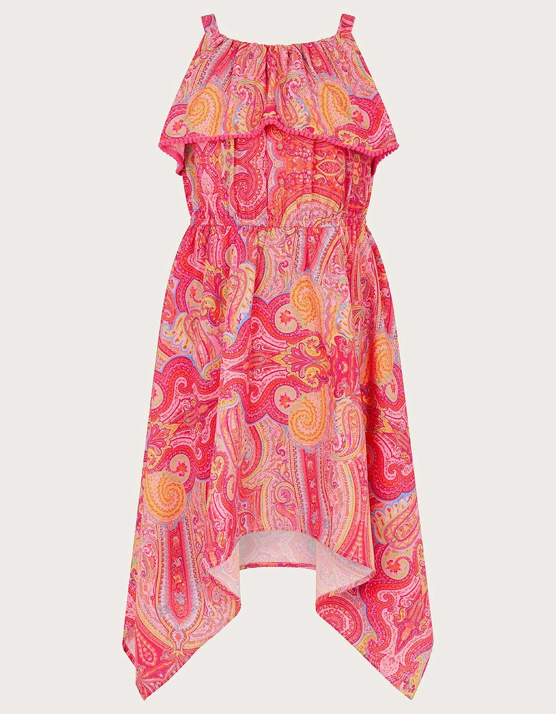 Girls Paisley Midi Dress - Orange, 2 of 1