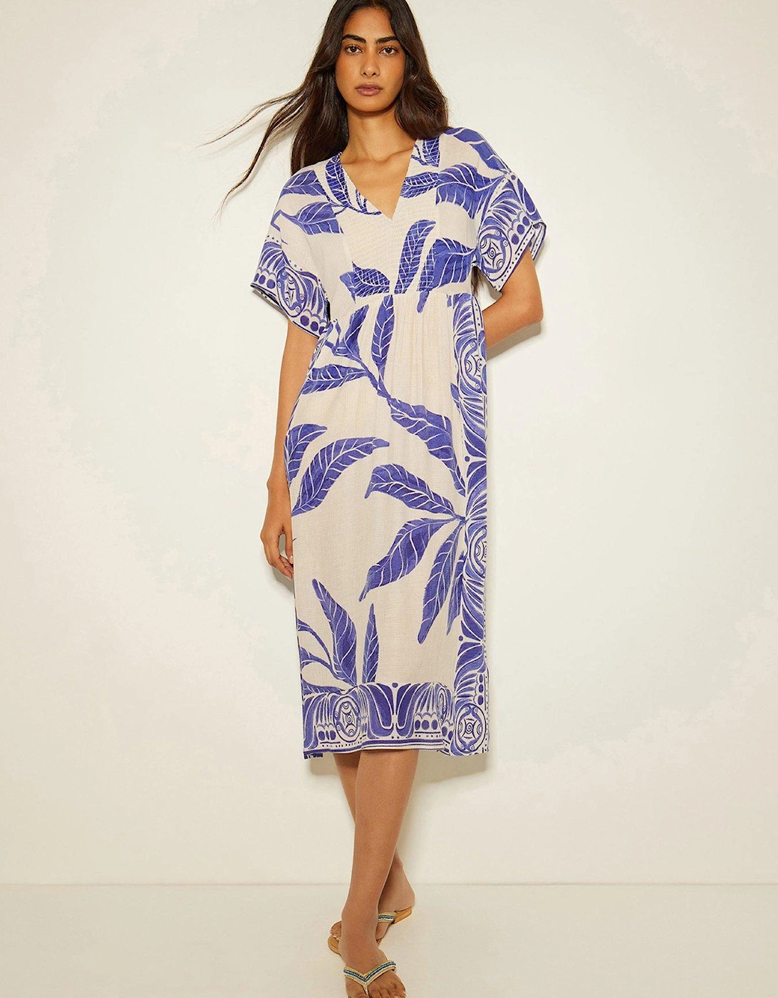 Dinah Print Dress - White, 2 of 1