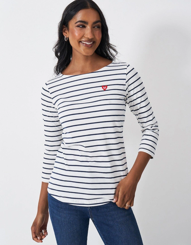 Embroidered Essential Breton - White