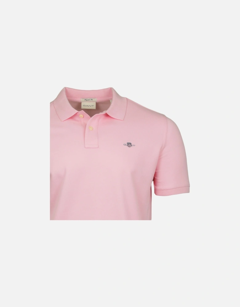 Regular Shield Pique Polo Shirt, California Pink