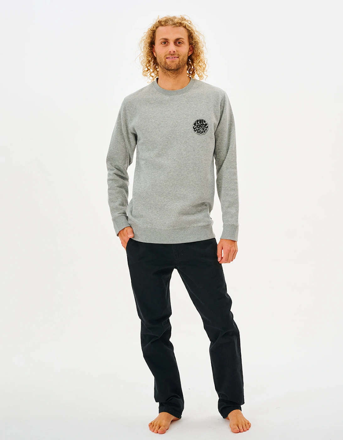 Rip Curl Mens Wetsuit Icon Crew Neck Sweatshirt