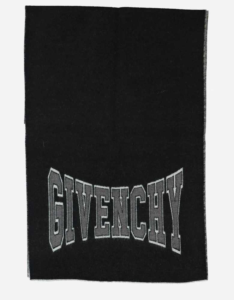 DOUBLE LOGO SCARF BLACK