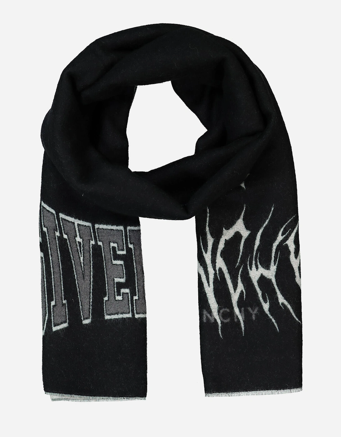 DOUBLE LOGO SCARF BLACK, 3 of 2