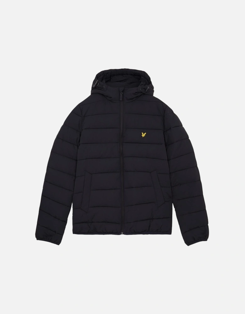 Lyle & Scott Branded Dark Navy Hooded Puffer Jacket