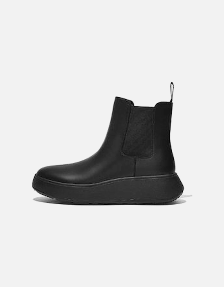 F-Mode Flatform Chelsea Boots in black leather FH4-090