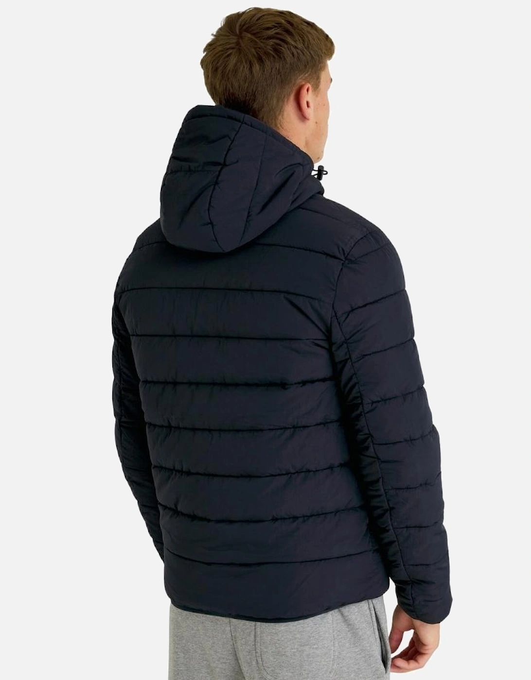 Lyle & Scott Branded Dark Navy Hooded Puffer Jacket