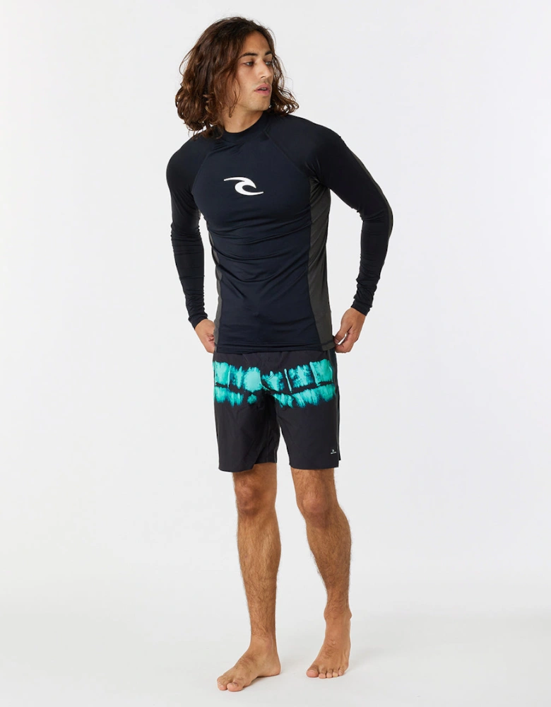 Rip Curl Mens Waves UPF 50 Perf Long Sleeve Rash Vest