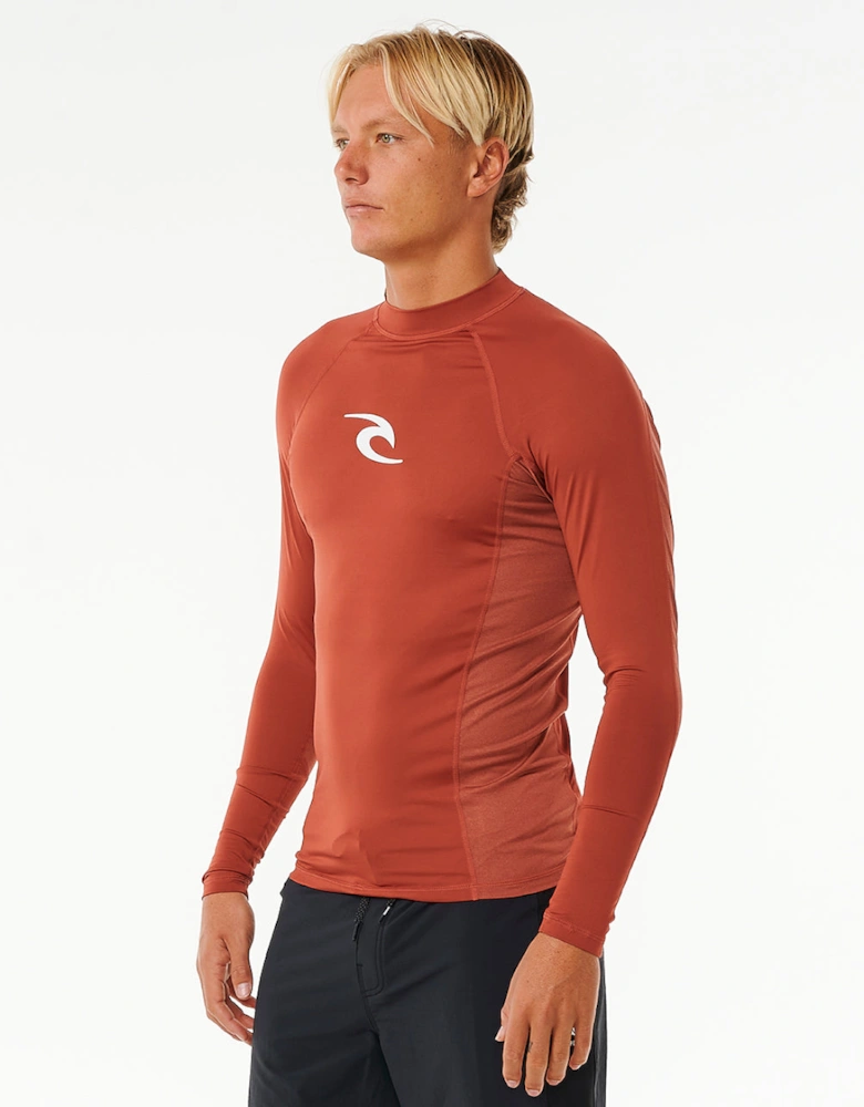 Rip Curl Mens Waves UPF 50 Perf Long Sleeve Rash Vest