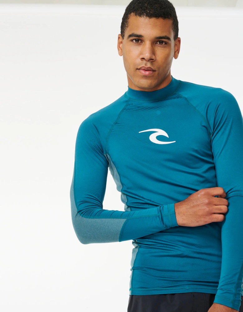 Rip Curl Mens Waves UPF 50 Perf Long Sleeve Rash Vest