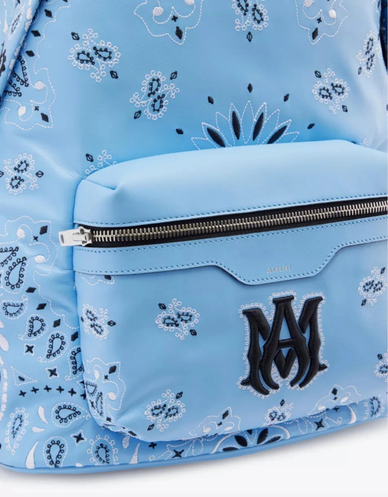 BANDANA LEATHER BACKPACK CAROLINA BLUE