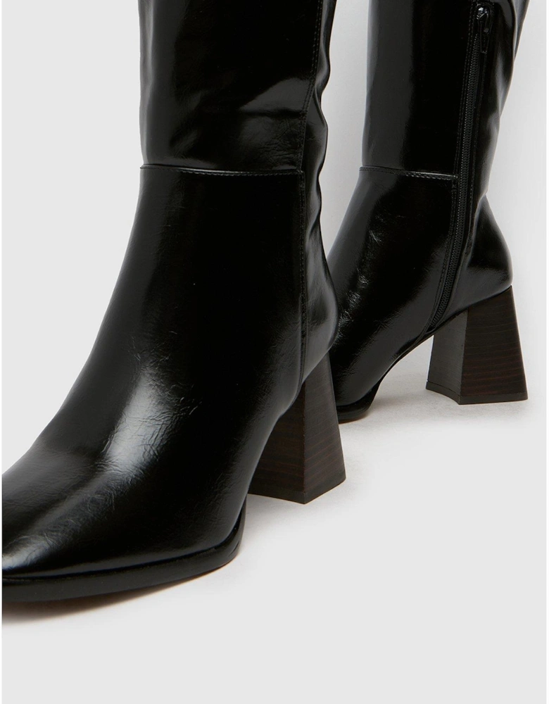 Dova Knee High Boot - Black