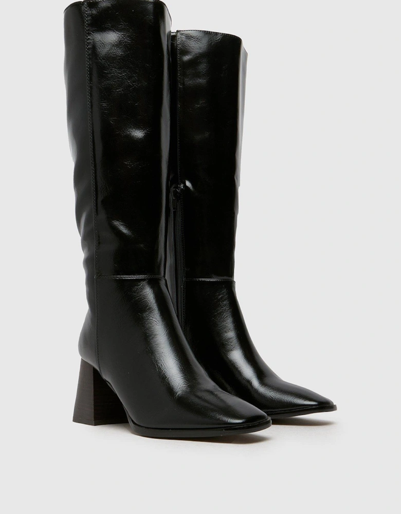 Dova Knee High Boot - Black