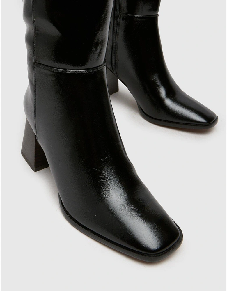 Dova Knee High Boot - Black