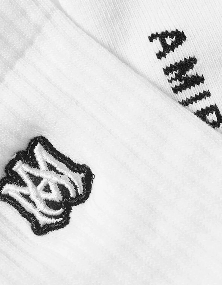 MA EMBROIDERY PATCH LOGO SOCKS WHITE