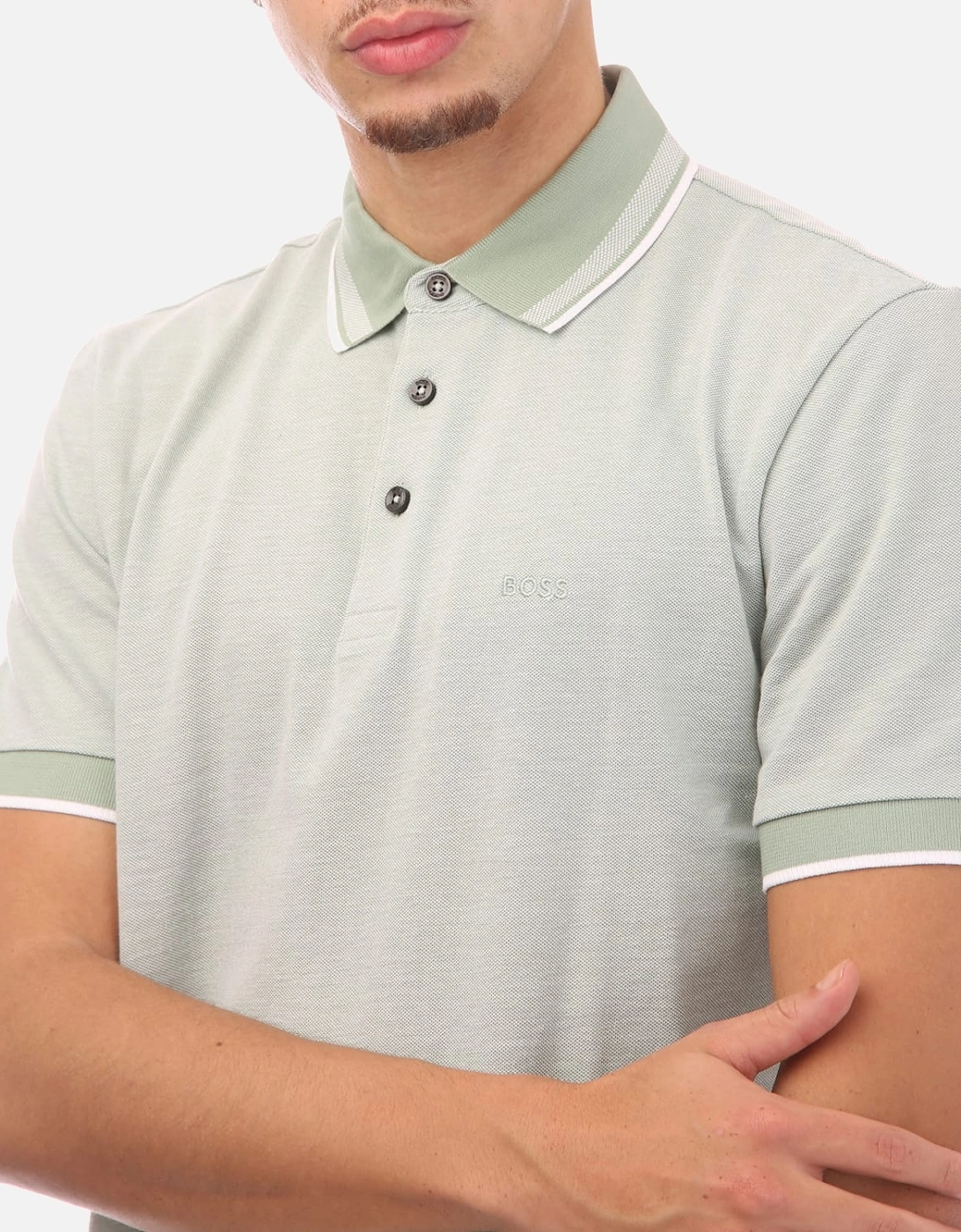 Logo Detail Oxford Cotton Piqué Polo Shirt