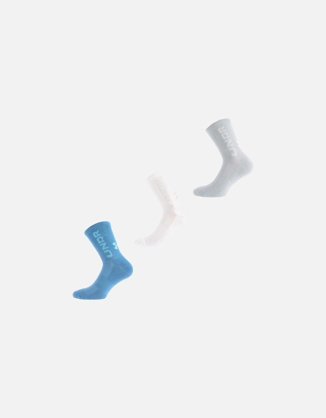 Juniors 3 Pack of Mid Crew Socks, 2 of 1