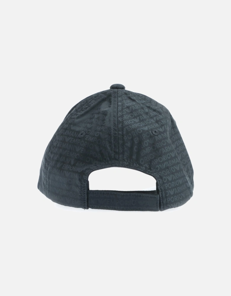 Nylon Allover Jacquard Logo Baseball Cap