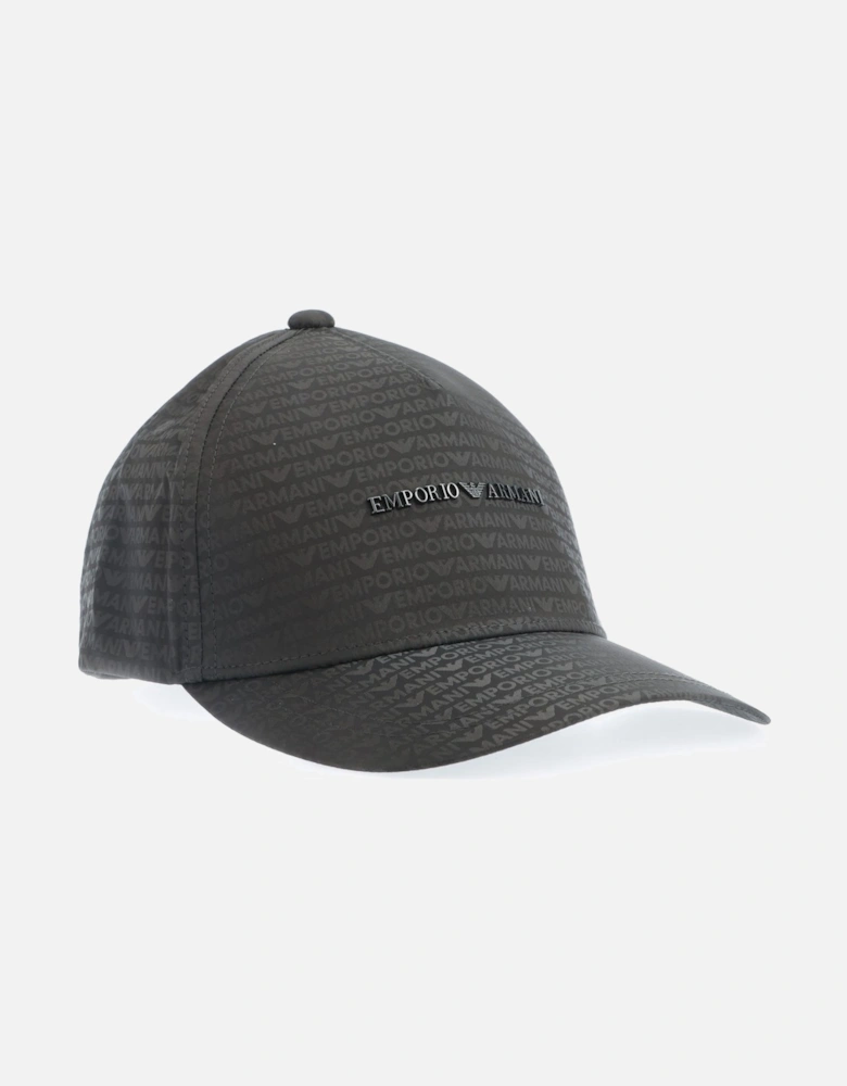 Nylon Allover Jacquard Logo Baseball Cap