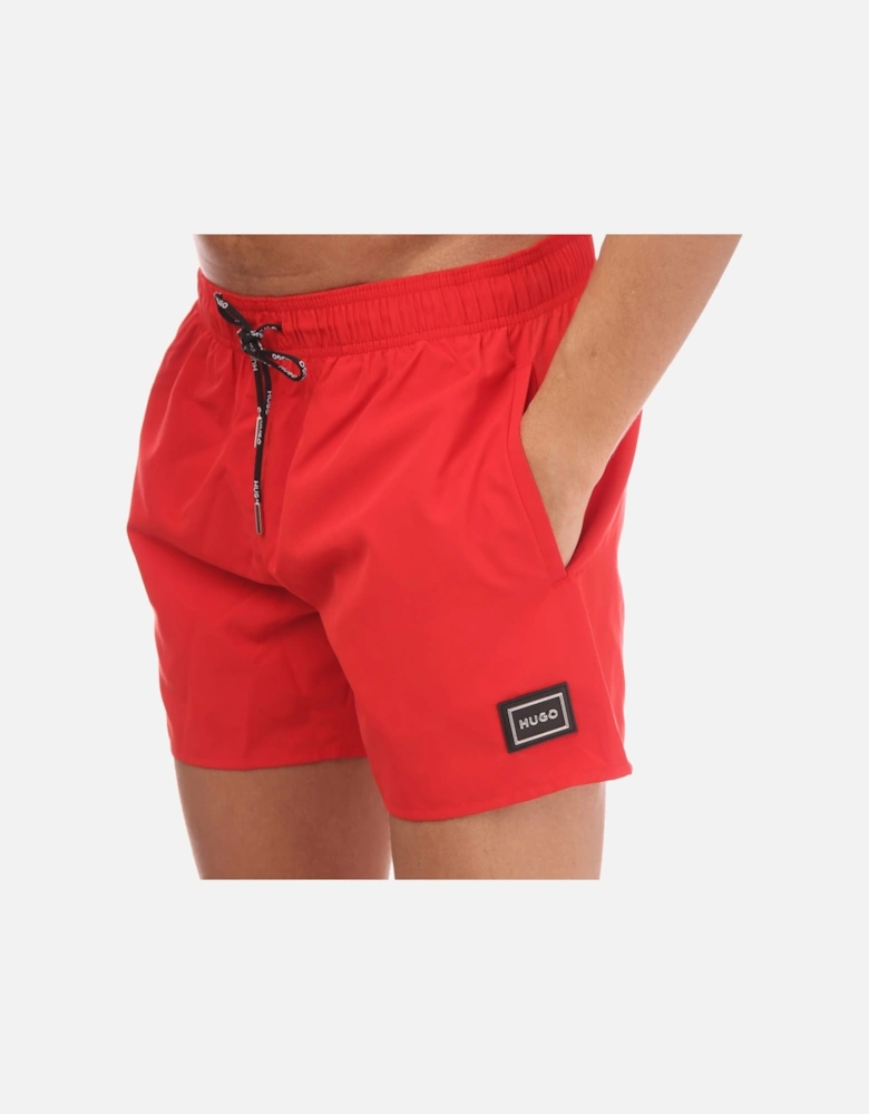 Swim Short with Metal Logo & Branding