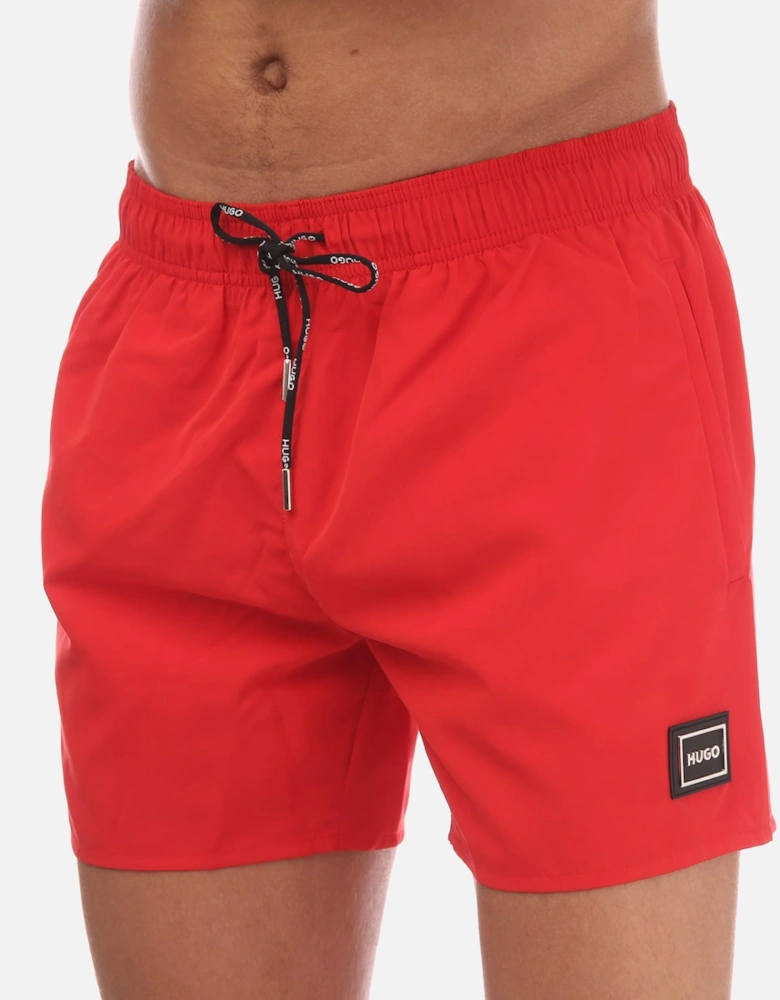 Swim Short with Metal Logo & Branding