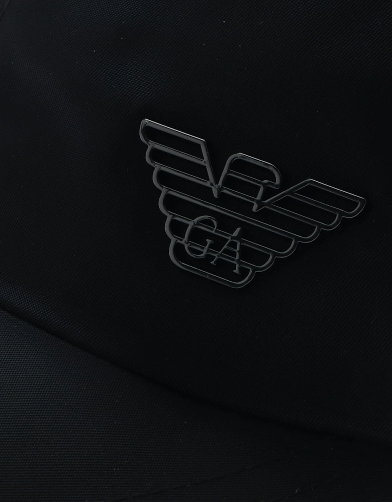 Nylon Baseball Cap with Eagle Plate