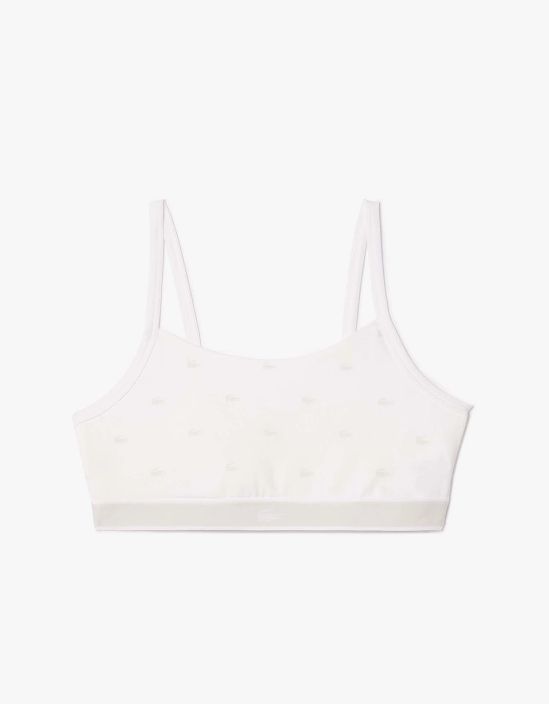 Lacoste Women's Stretch Cotton Bralette - White - Size: XS