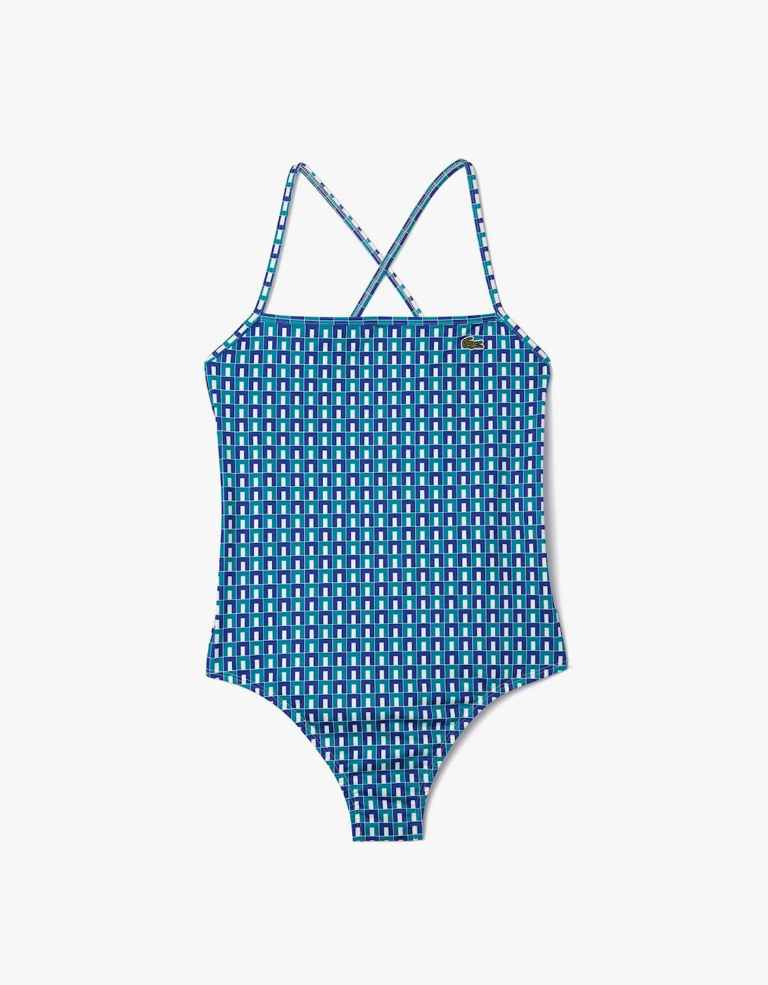 Lacoste Women's Robert George Print One-Piece Swimsuit - Multi - Size: 10