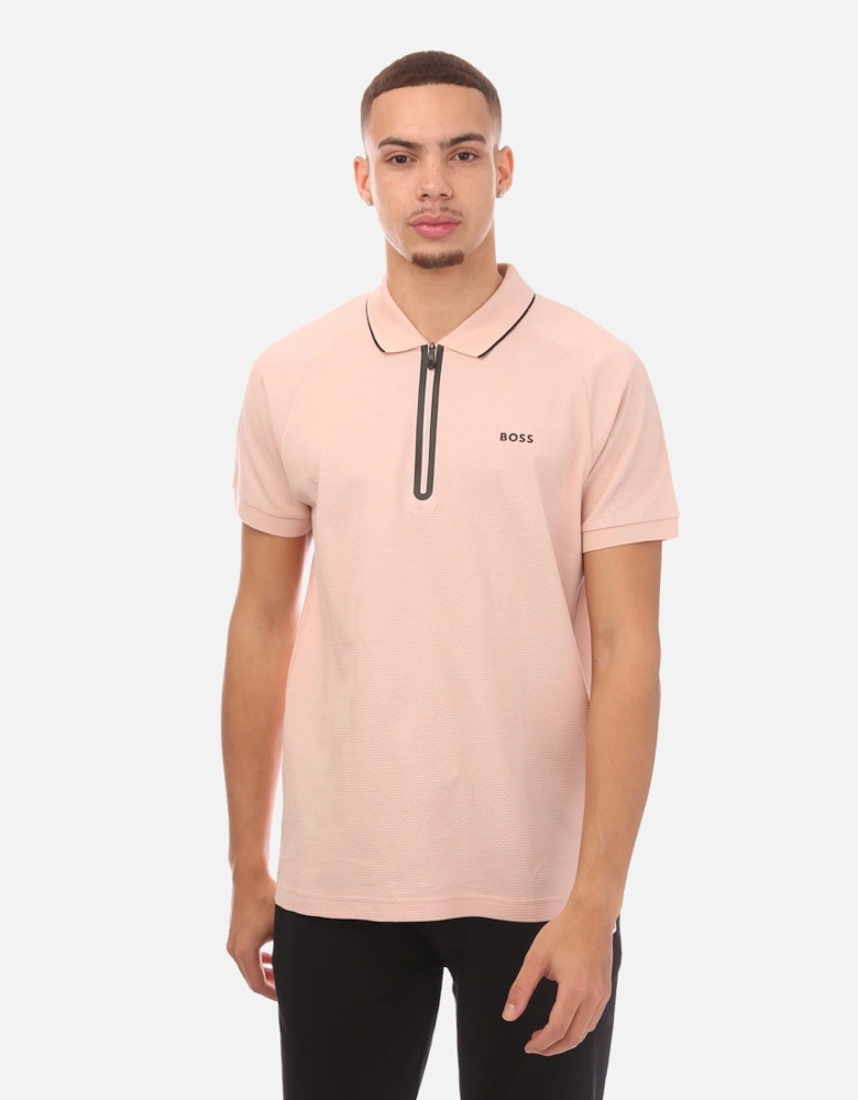 Contrast Logo Structured-Cotton Polo Shirt