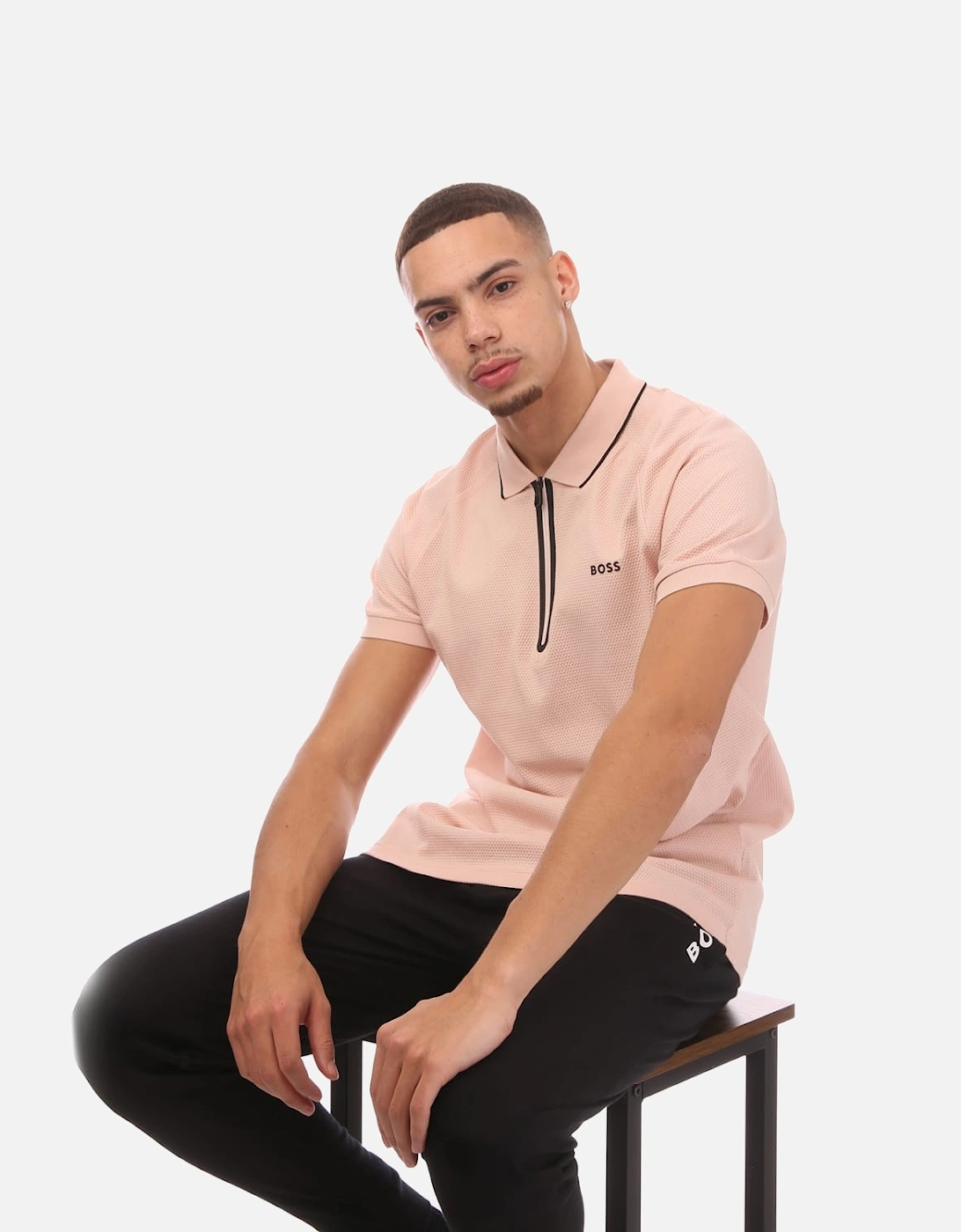 Contrast Logo Structured-Cotton Polo Shirt