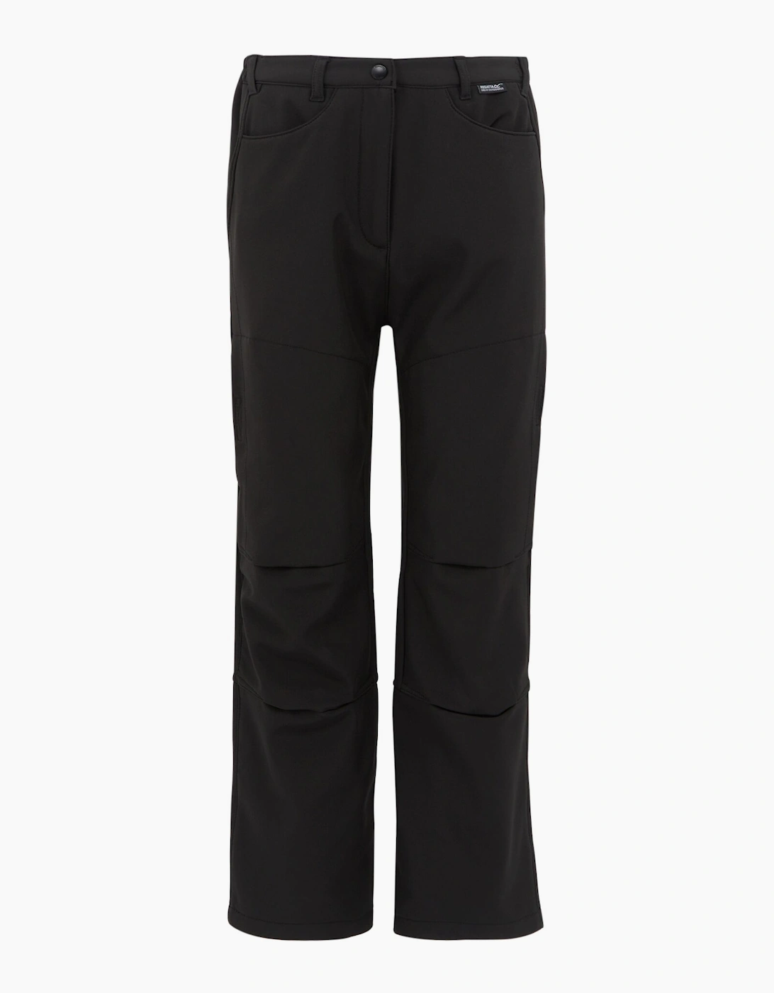 Boys Regatta Childrens/Kids Softshell Hiking Trousers - Black - Size: 9 years/10 years