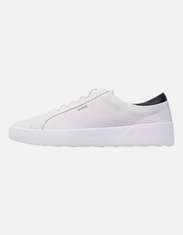 Boss Belwar Tennis Tumble Leather Men's White Trainers