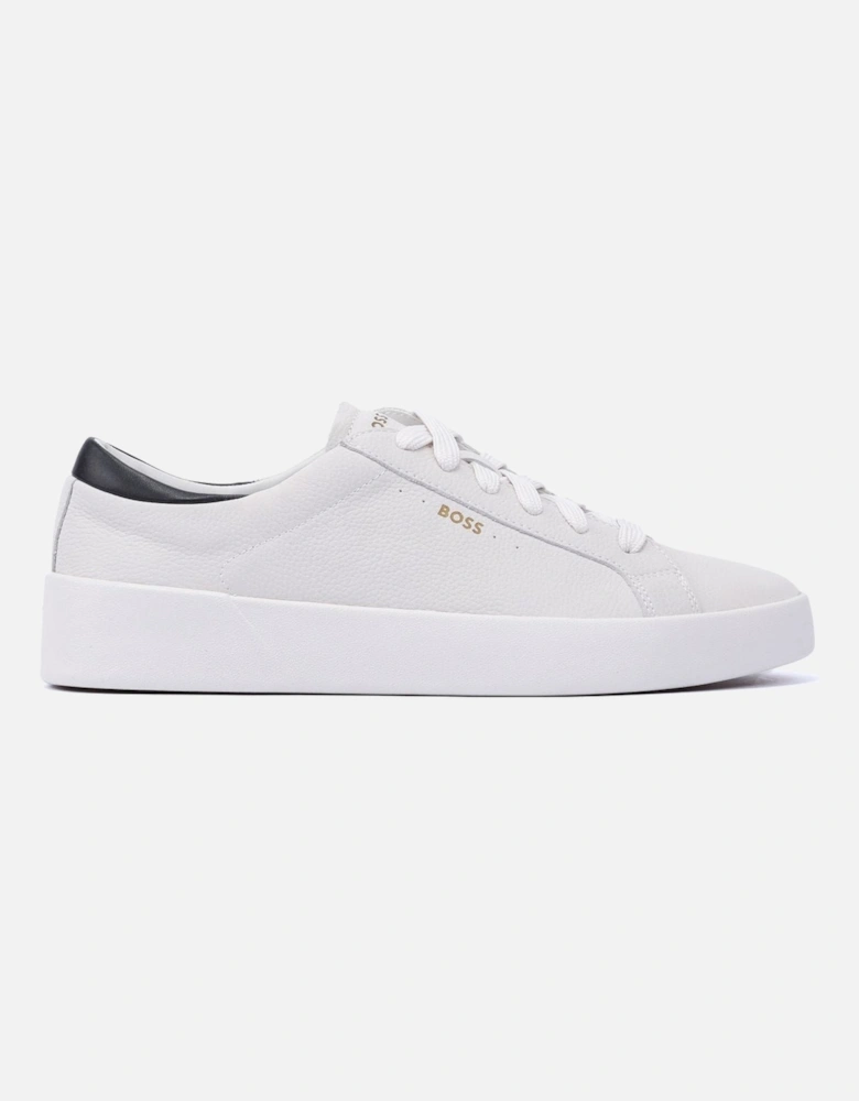 Boss Belwar Tennis Tumble Leather Men's White Trainers