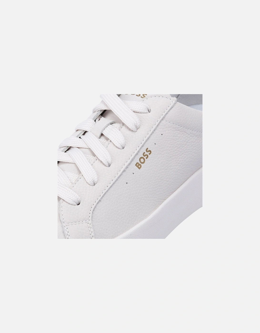 Boss Belwar Tennis Tumble Leather Men's White Trainers