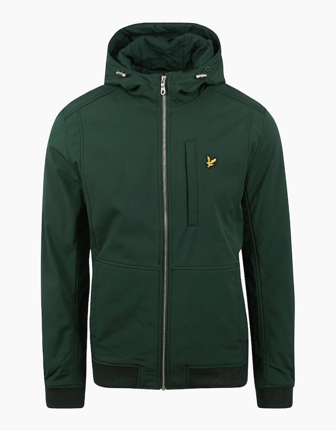 Lyle And Scott Men's Green Lyle & Scott Branded Logo Dark Hooded Softshell Jacket  38/Regular M