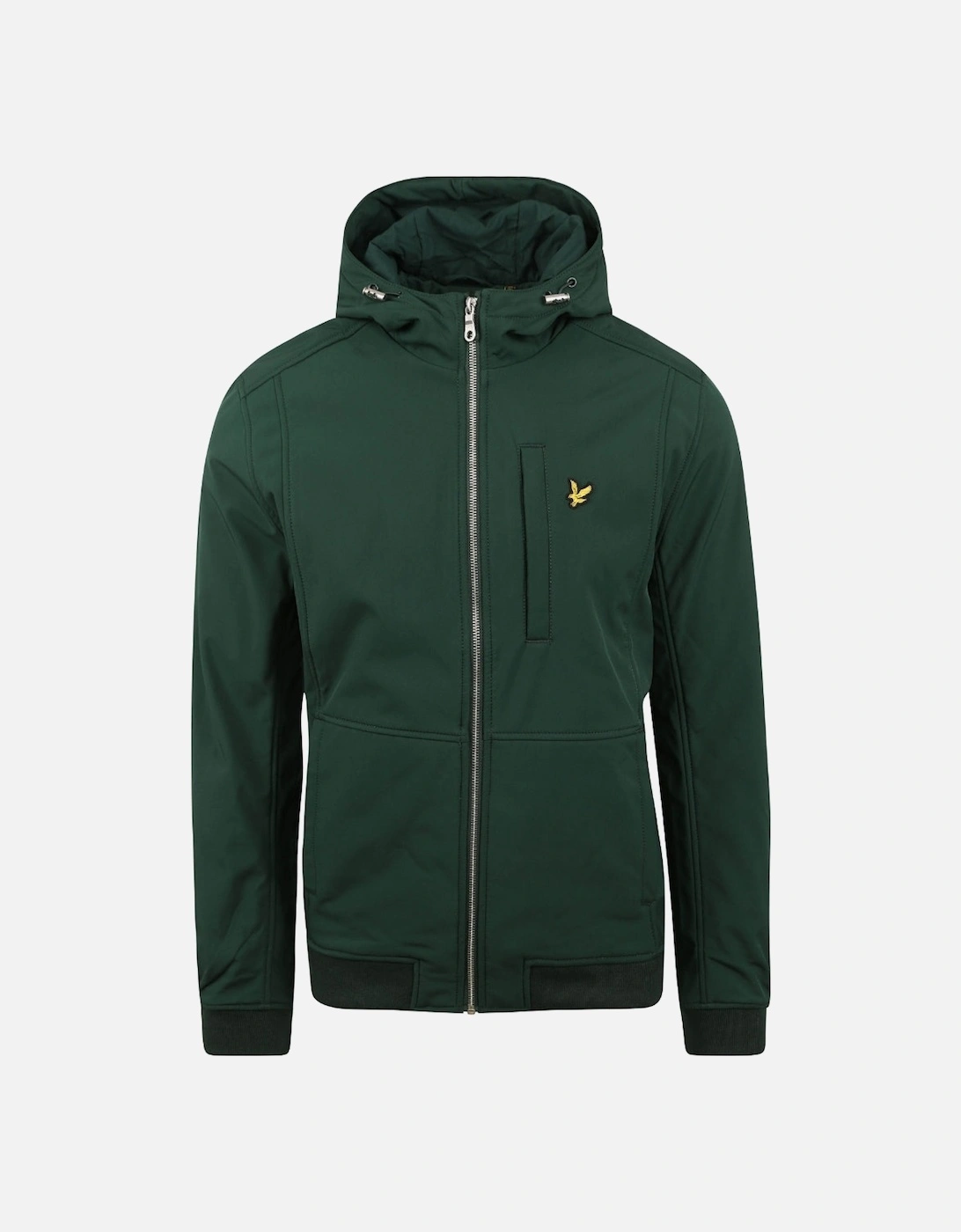 Lyle & Scott Branded Logo Dark Green Hooded Softshell Jacket, 2 of 1