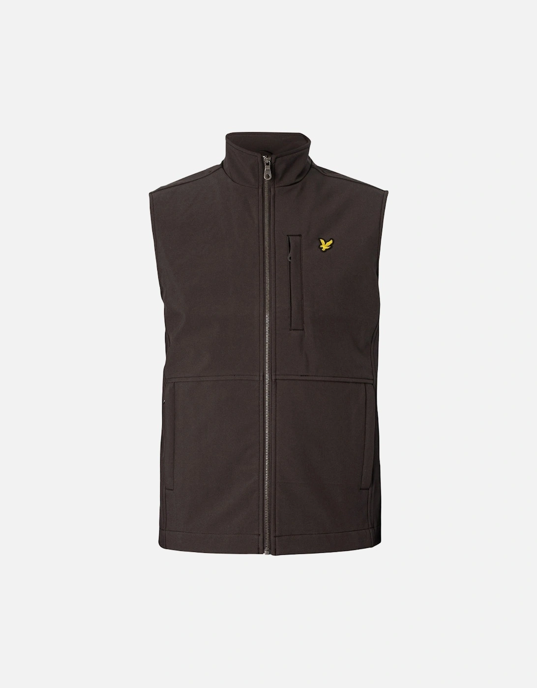 Lyle & Scott Branded Logo Softshell Dark Grey Gilet Jacket, 4 of 3