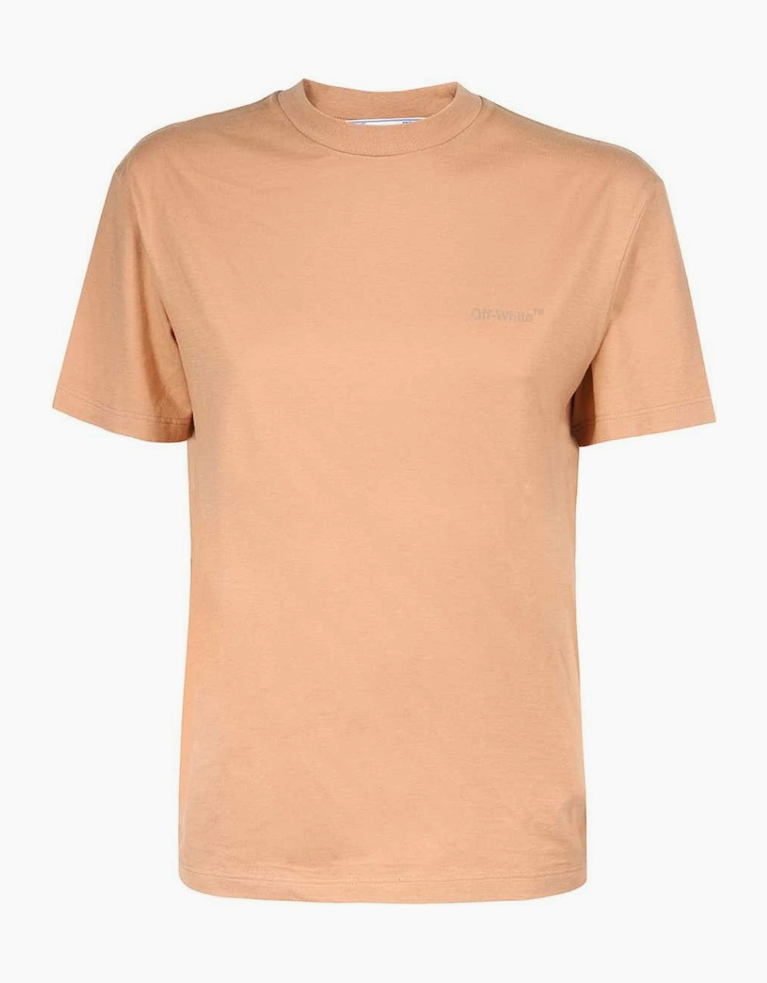 Off-White Women's Tan Diag Regular Fit Brown T-Shirt - Size: 12