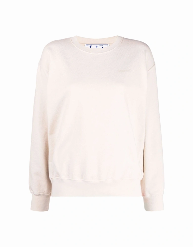 Diag Regular Crewneck Beige Sweatshirt