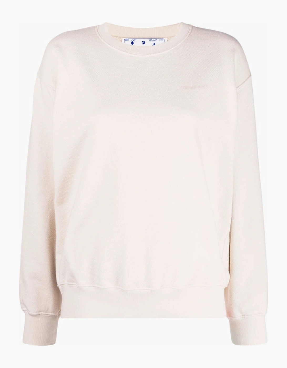 Off-White Women's White Off- Diag Regular Crewneck Beige Sweatshirt  18/16 Xl