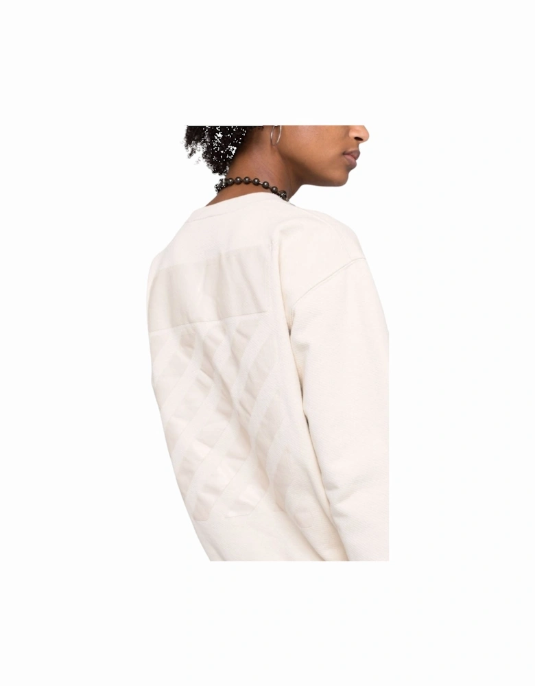 Diag Regular Crewneck Beige Sweatshirt