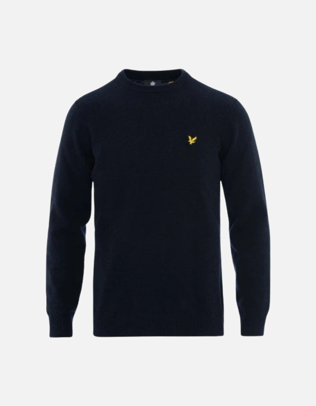 Lyle & Scott Lambswool Knitted Dark Navy Blue Sweater, 4 of 3