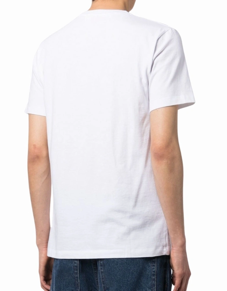 Paint Mirror Logo Slim Fit White T-Shirt