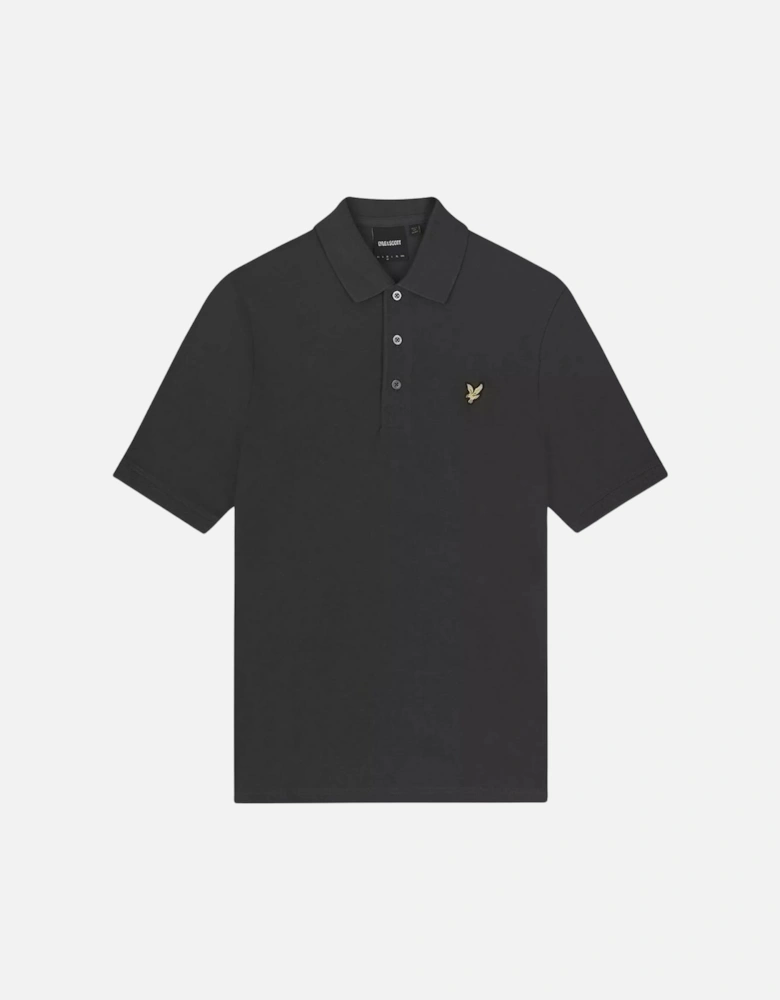 Lyle & Scott Short Sleeved Gunmetal Grey Argyle Polo Shirt