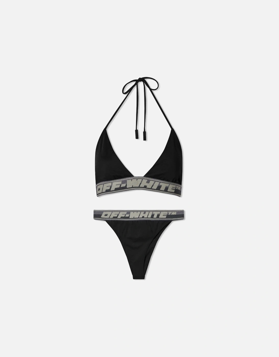 Logo Band Bikini Black Swim Wear, 4 of 3