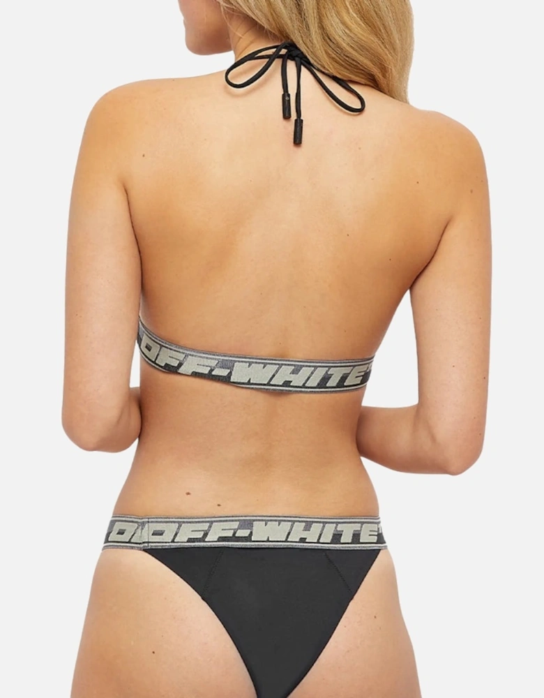 Logo Band Bikini Black Swim Wear